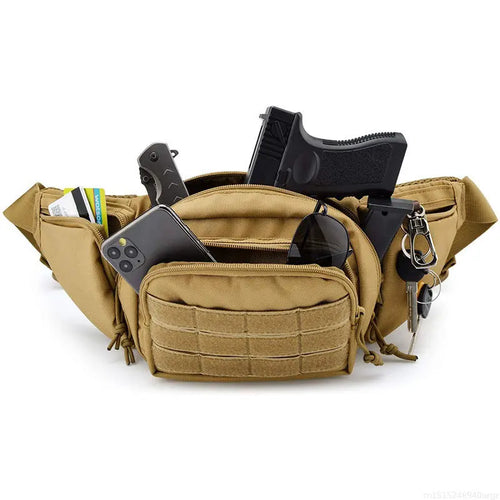 Hidden Pistol Waist Bag, Waist Bag with Cartridge Clip Pouch