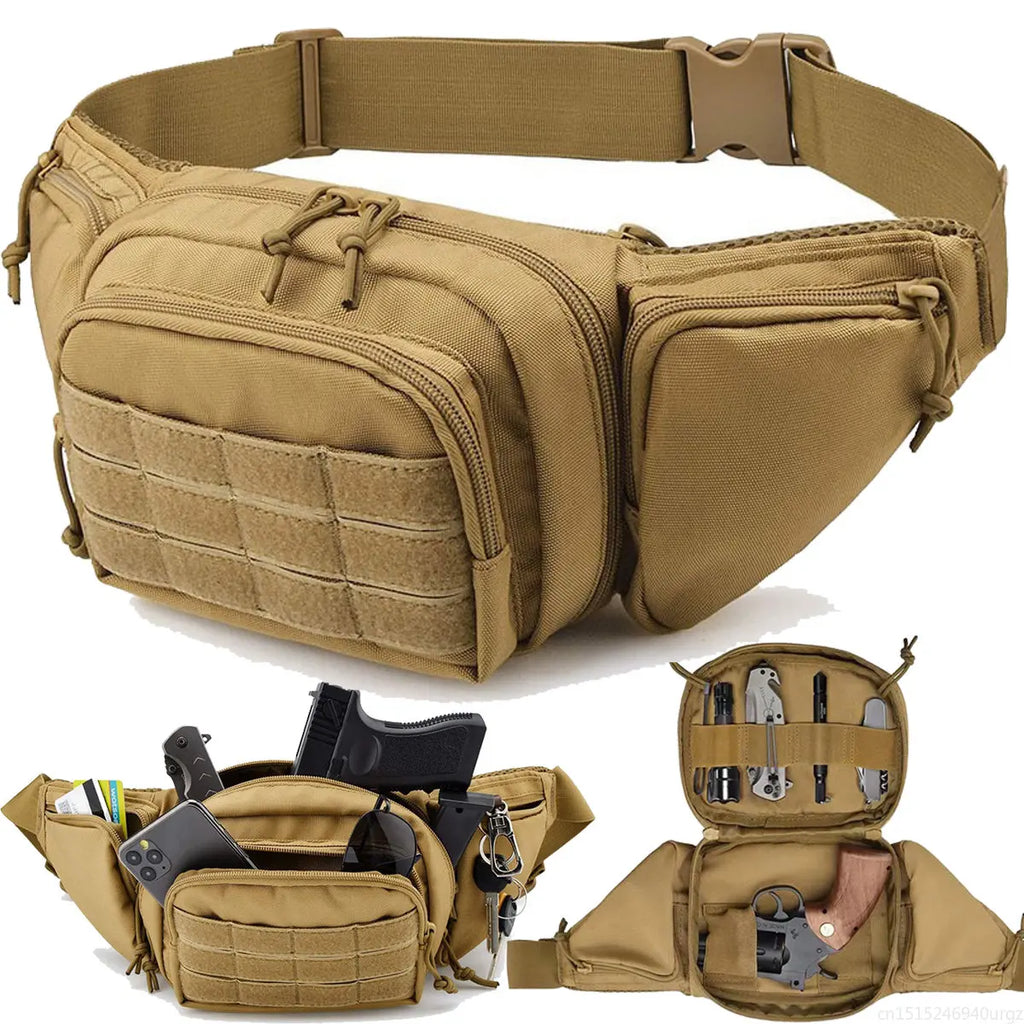 Hidden Pistol Waist Bag, Waist Bag with Cartridge Clip Pouch